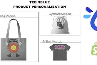design a teeinblue, customily, zakeke product personalizer shopify pod