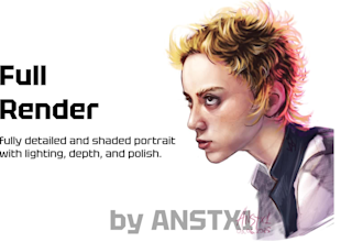 draw a stylized digital portrait of you or your character