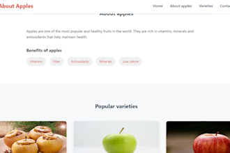 do a moder designed 1 or many page web site using no frameworks