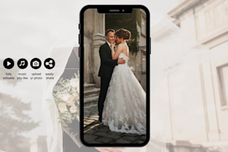 create wedding invitation video , digital video invitation