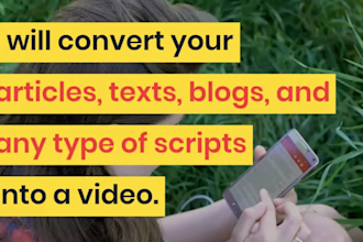 convert article, blogpost or script to video with voiceover