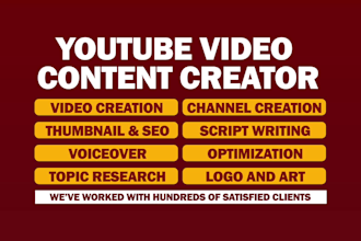 be your faceless youtube video creator for cashcow you tube automation