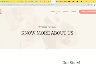 make spa , bridal makeup, beauty salon, cosmetics and skincare wordpress website