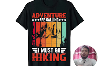 do custom hiking adventure t shirt design