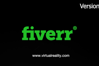 create 1 of 4 virtual reality intro,  VR logo reveal