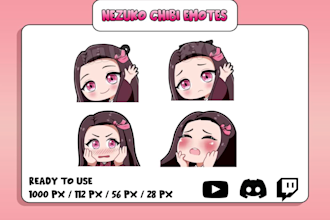 create custom chibi emotes or badges for you