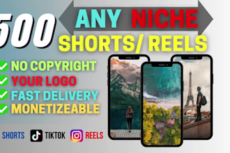 make 500 youtube shorts of any niche