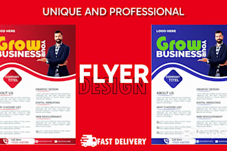 custom flyers, leaflets, and social media, brochures designed for your brand