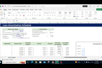 create loan calculator or loan repayment schedule in excel or google sheet