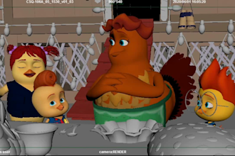 make 3d game animation with the  character  provided by you