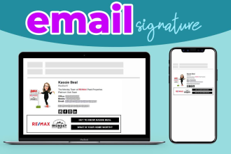 create realtor static or animated email signature HTML