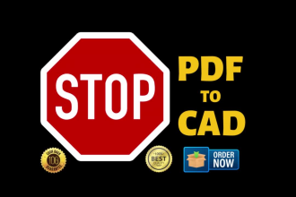 do professional PDF, sketch, blueprint to cad conversion and redrawing