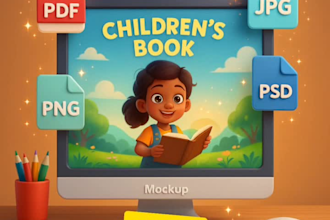 design 3d children story book illustration, kids story books