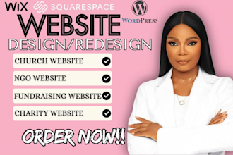 wordpress website design for church ngo donation charity nonprofit elementor pro