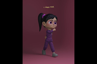 do 3d character modeling, rigging and simple animation