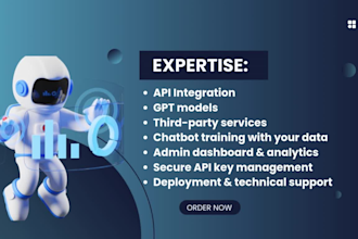 custom ai chatbots using openai, API keys, saas app in 72h