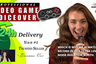 voice your female video game or animated characters in 48 hours