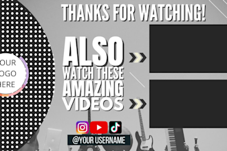make youtube outro, end screen, end card screen