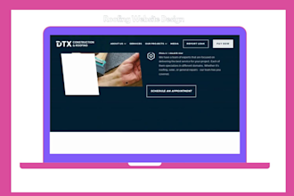 build roofing website, roofing landing page construction, contactor website