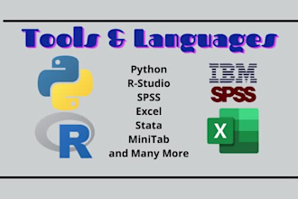 do statistical data analysis in python, r, or spss