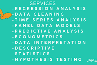 do data analysis, statistical and economic reporting
