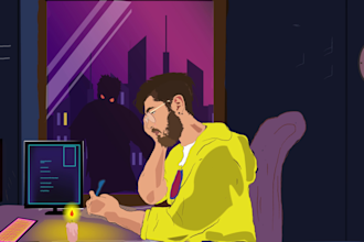 create awesome lofi loop animation  for your  video or stream