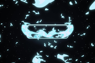 do transparent glitch glow cyberpunk logo or text animation