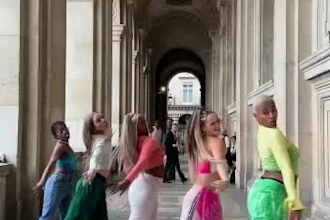 create a viral tiktok dance, shuffle dance, dance choreography to promote song