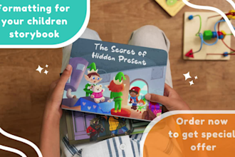 do picture book formatting layout design for kdp amazon