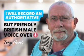 produce the exact british english voiceover that you require