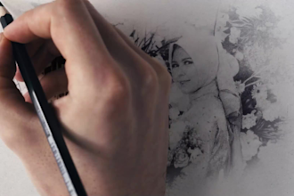 make you a sketch portrait and make a timelapse from it