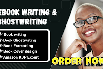 ghostwrite non fiction, self help ebook or book as a ghostbook writer amazon kdp