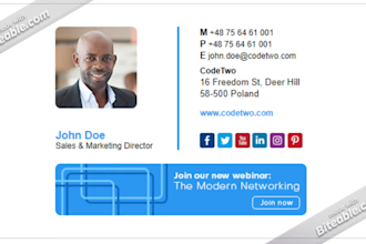 create a unique clickable HTML email signature