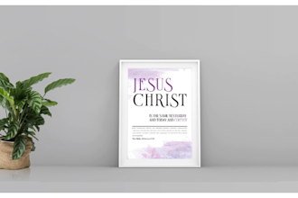 design a printable, beautiful bible verse frame for decor