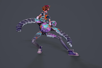 create 3d game character 3d game model game assets 3d animation for game