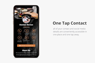 design one click digital business visiting card vcard