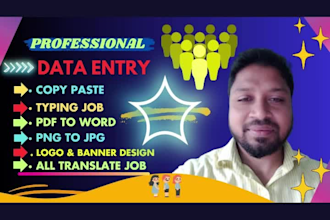 do pdf to word, data entry, typing, translation job in usa