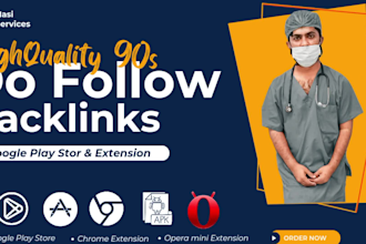 provide high da 90 plus dofollow backlinks from google playstore