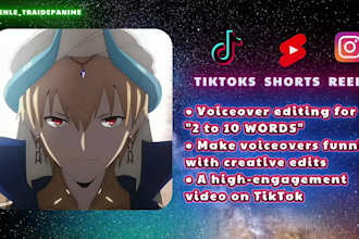 create a funny anime voiceover with hilarious voice edits