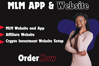 develop a MLM software, MLM website, affiliate website, affiliate app