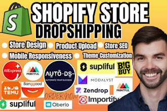 create shopify store build shopify dropshipping website autods salehoo spocket
