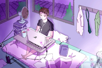 making you an illustration with an anime based style