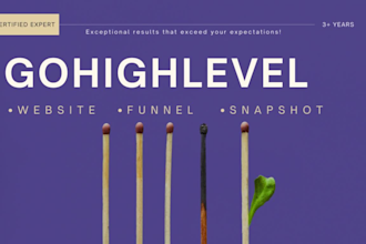 setup gohighlevel website workflow landing page funnels as virtual assistant