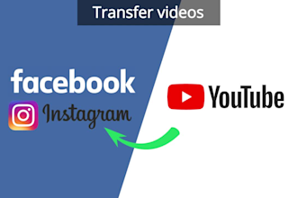 transfer videos from facebook, instagram to youtube