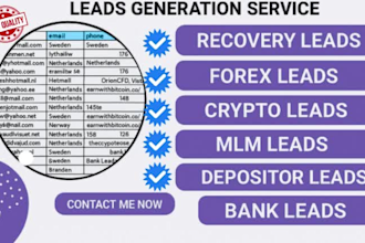 provide HQ crypto lead, forex leads bank leads,  forex crypto lead, forex leads