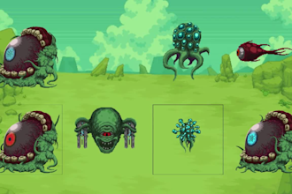 do pixel game art, pixel art background, pixel art character, game animation