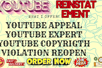 reinstate suspended youtube account address suspension live chat plan of action
