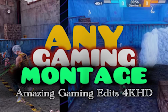 edit gaming montage, highlights, valorant or any game