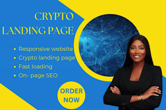 design a crypto landing page, currency landing page, bitcoin landing page