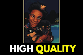 create custom pixel style portraits for you or character